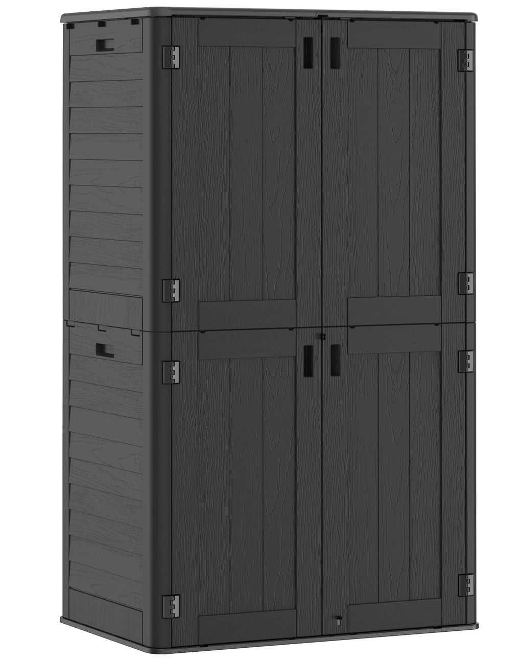 OROFULL 5x3 FT Outdoor Storage Shed, Waterproof Resin Tool Shed with Lockable Door & Reinforced Floor, All-Weather Shed for Patio Garage Garden Black