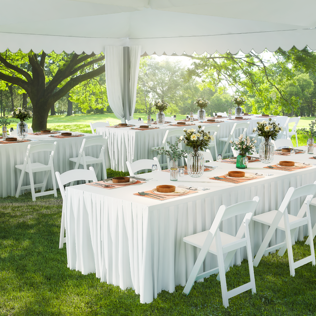 OROFULL 4 Pack White Resin Folding Chairs with Cushioned Seat, Heavy Duty Foldable Chair for Wedding Party Event Home Indoor Outdoor Use