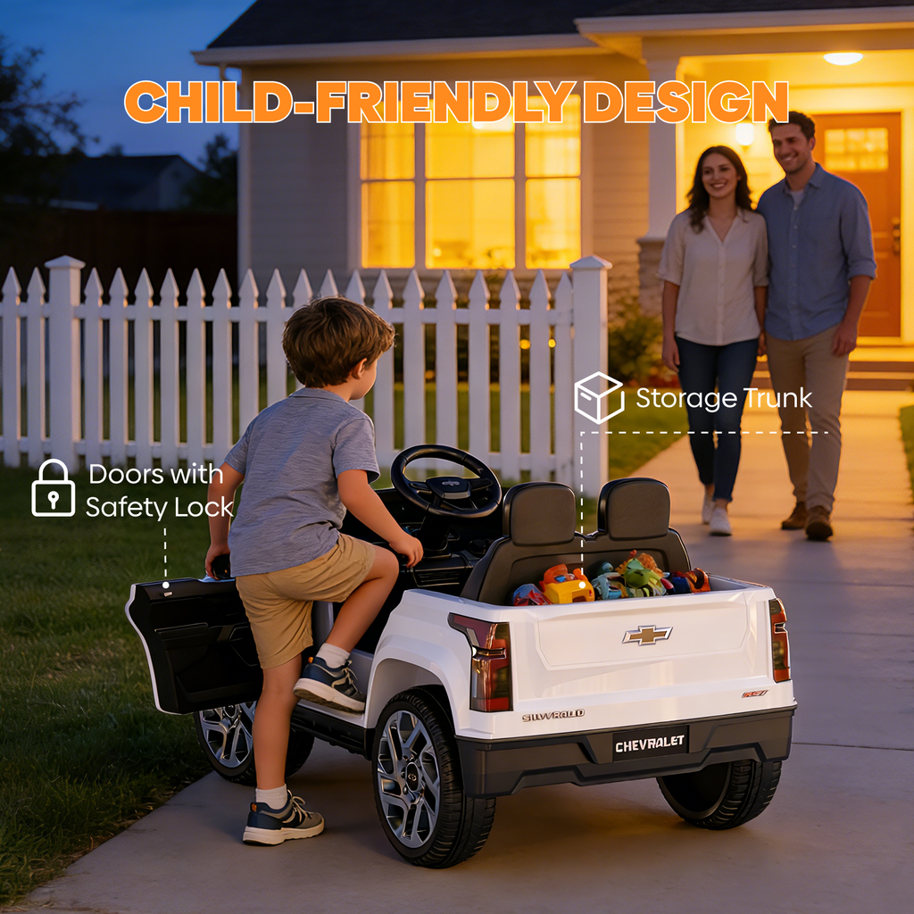 OROFULL 24V Licensed Chevrolet Electric Ride On Car with Remote, LED Lights, MP3, Safety Belt for Toddlers, Boys and Girls,Pink