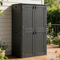 OROFULL 5x3 FT Outdoor Storage Shed, Waterproof Resin Tool Shed with Lockable Door & Reinforced Floor, All-Weather Shed for Patio Garage Garden Black