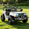 OROFULL 12V Electric Ride On Car, Kids Ride On Truck Toy with Remote Control, Double Doors and Music for Toddlers, Boys and Girls,White